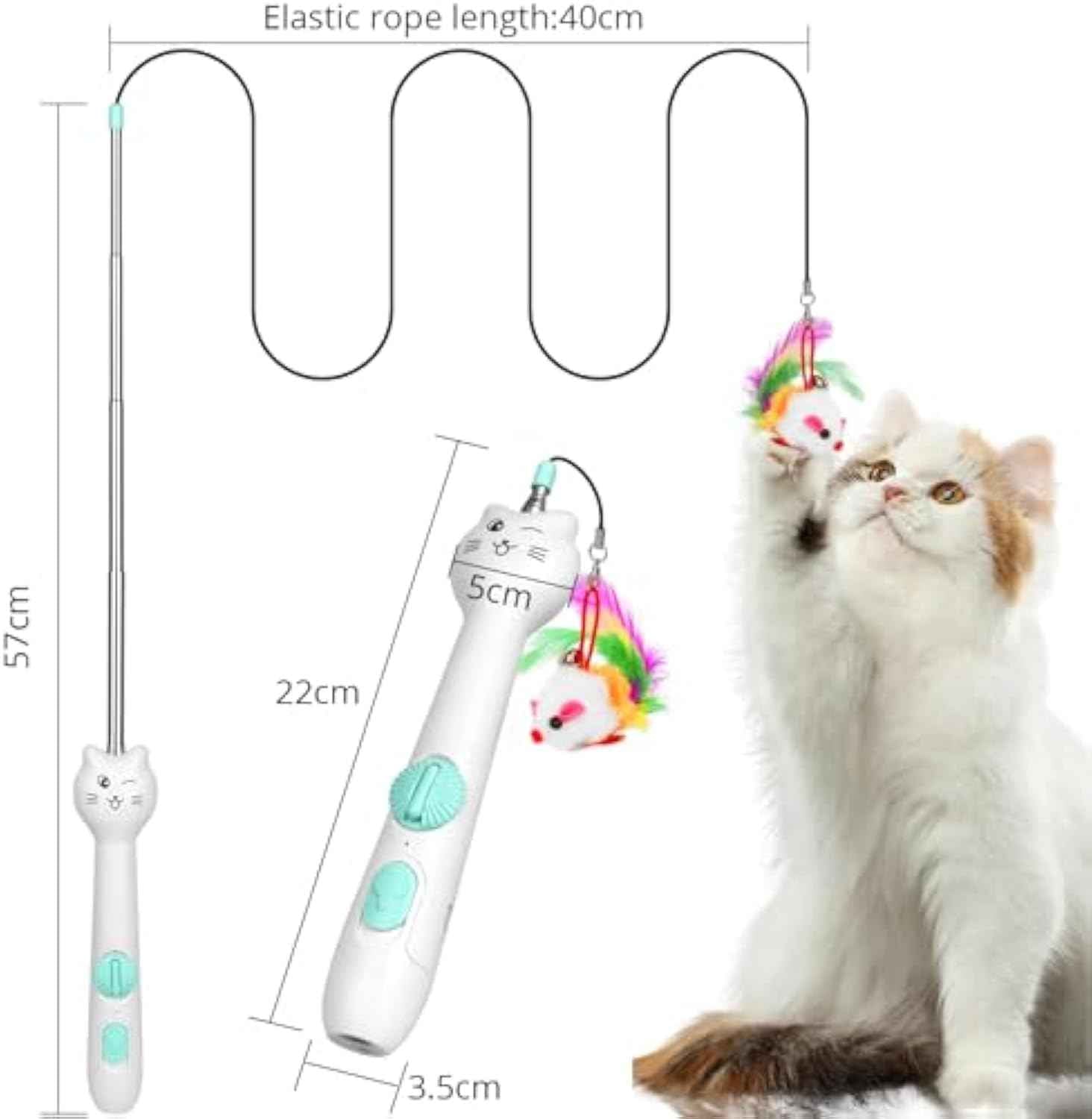2-in-1 Laser & Feather Toy Cats Go Crazy For!