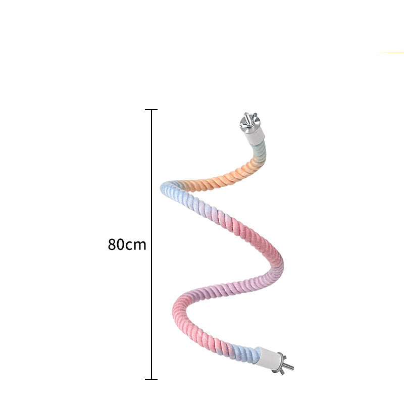 Colorful Bendable Bird Rope Perch – Fun For Feathered Friends!