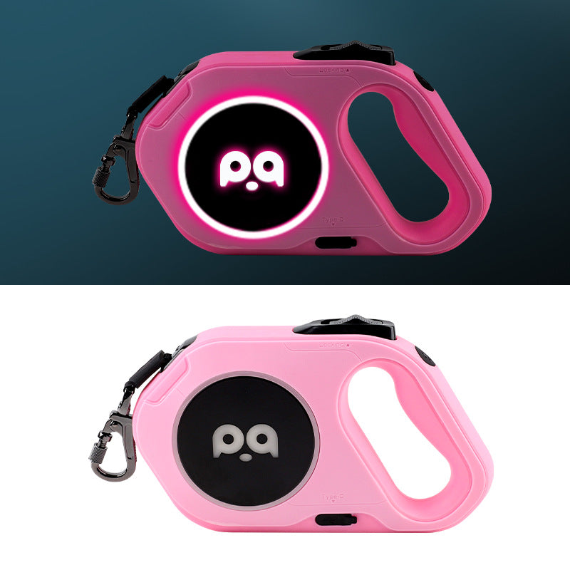 Light Up Night Walks – LED Retractable Dog Leash!