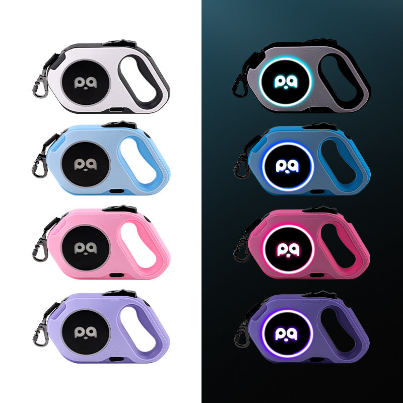Light Up Night Walks – LED Retractable Dog Leash!